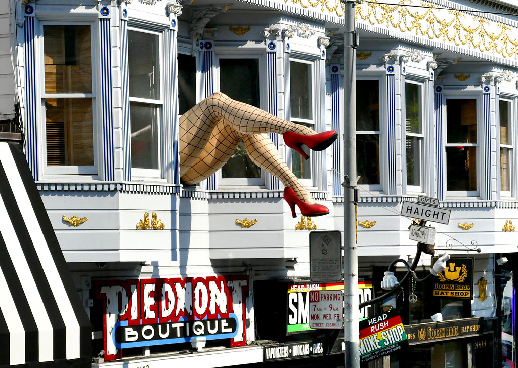 San Francisco. Legs Hanging Out The Window.